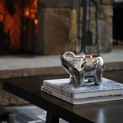 Metallic Silver Elephant
