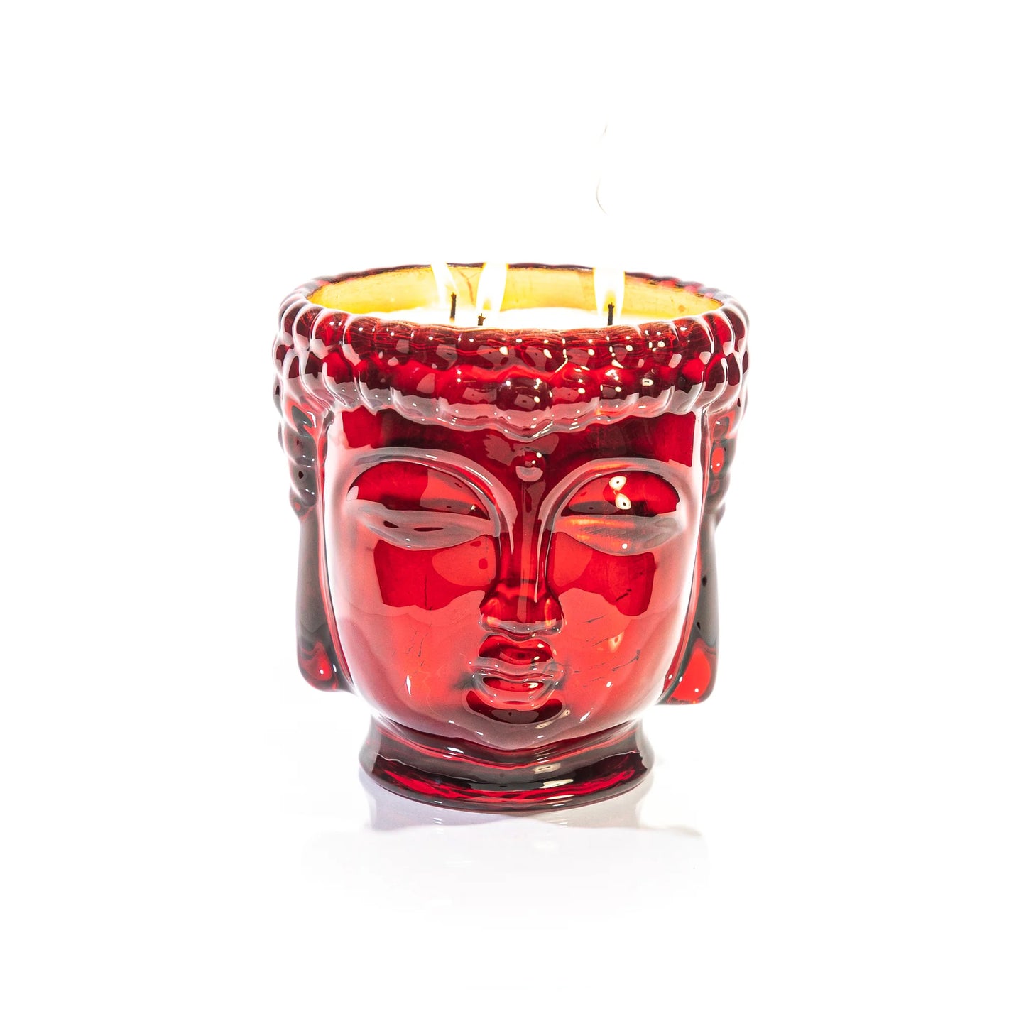 Elizabeth II | 24K Gold Ruby Red Glass Buddha Candle