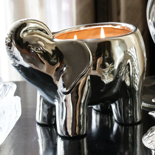 Metallic Silver Elephant