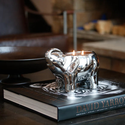 Metallic Silver Elephant