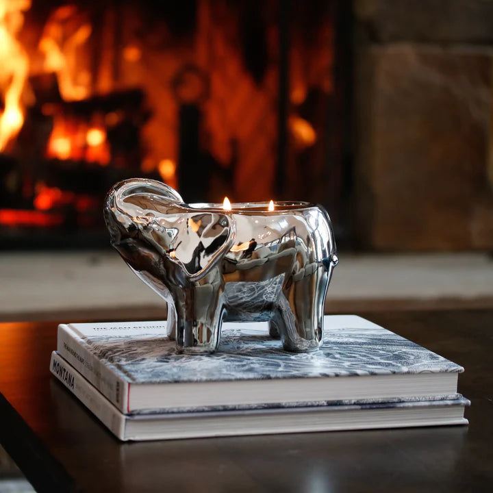 Metallic Silver Elephant